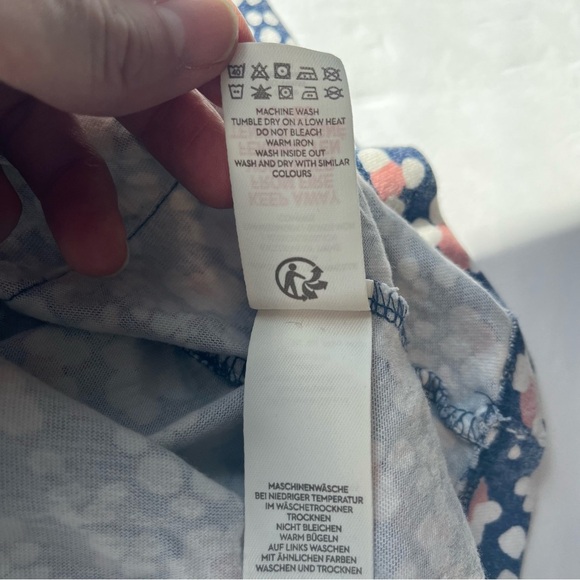 Mini Boden Blue Floral Striped Pockets Dress Size 9-10 140cm - Picture 8 of 8